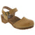 BJORK 654333-7-36 BJORK ALMA Swedish Wood Clog Sandals in Veg Tan Leather Mustard / EU-36