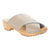 BJORK 754002-6-36 BJORK EEVI Criss-Cross Wood Clog Leather Sandals Beige / EU-36
