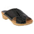 BJORK 754402-2-36 BJORK EEVI Criss-Cross Wood Clog Sandals in Patent Leather Black / EU-36