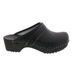 BJORK BJORK Mala Wood Open Back Leather Clogs