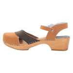 BJORK BJORK MILA Wooden Clog Sandals in Oiled Leather