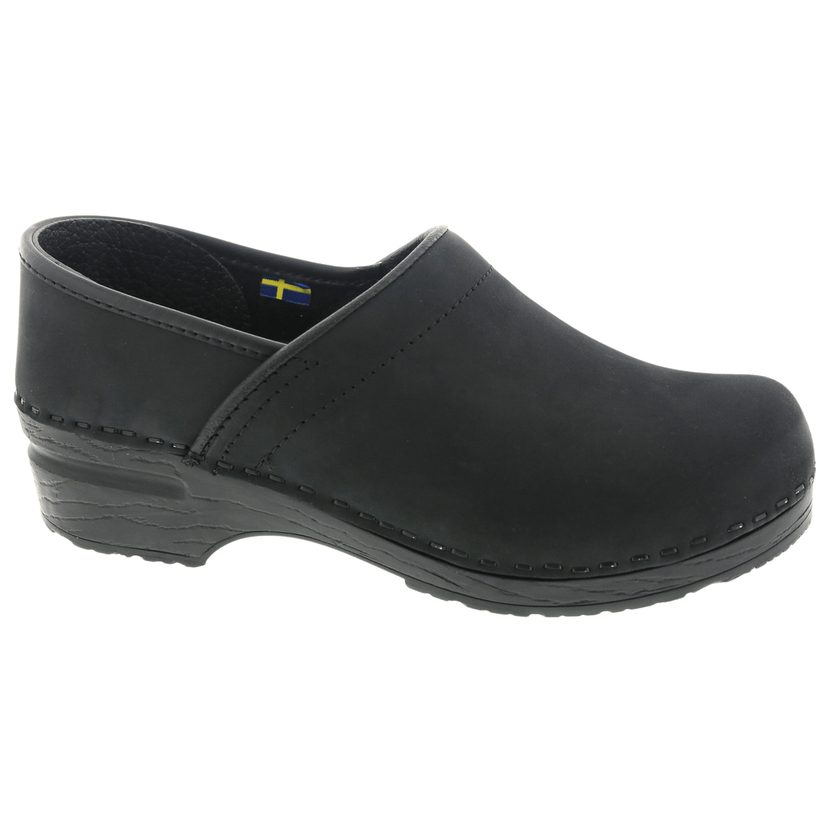 BJORK 757206-2-40 BJORK PRO LIAM Men's Black Oiled Leather Clogs Black / EU-40