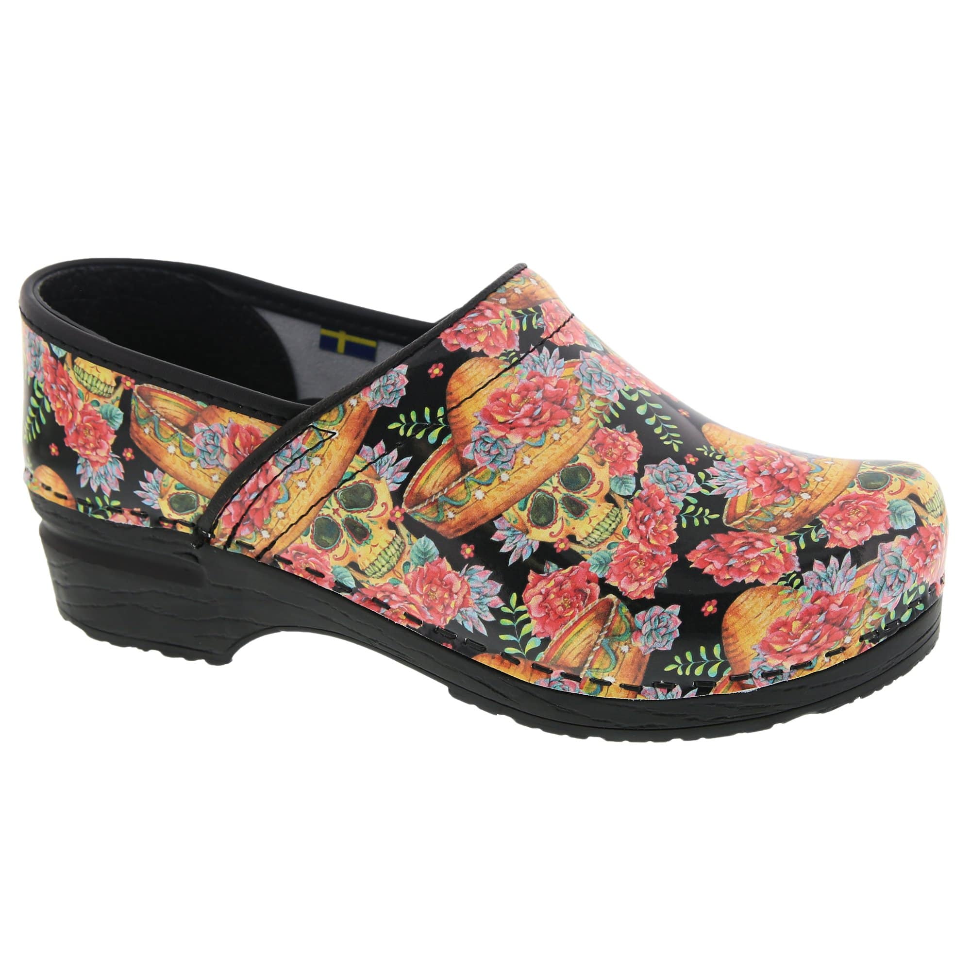 Skull store dansko clogs