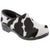 BJORK 758806-2-36 BJORK PROFESSIONAL Safari Collection Leather Clogs in Black and White Cow Black / EU-36