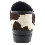 BJORK BJORK PROFESSIONAL Safari Collection Leather Clogs in Brown and White Cow