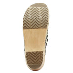 BJORK BJORK Safari Wood Open Back Dalmation Clogs