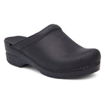 Dansko 247020202-35 DANSKO Sonja Oiled Leather Open Back Clogs Black / EU-35