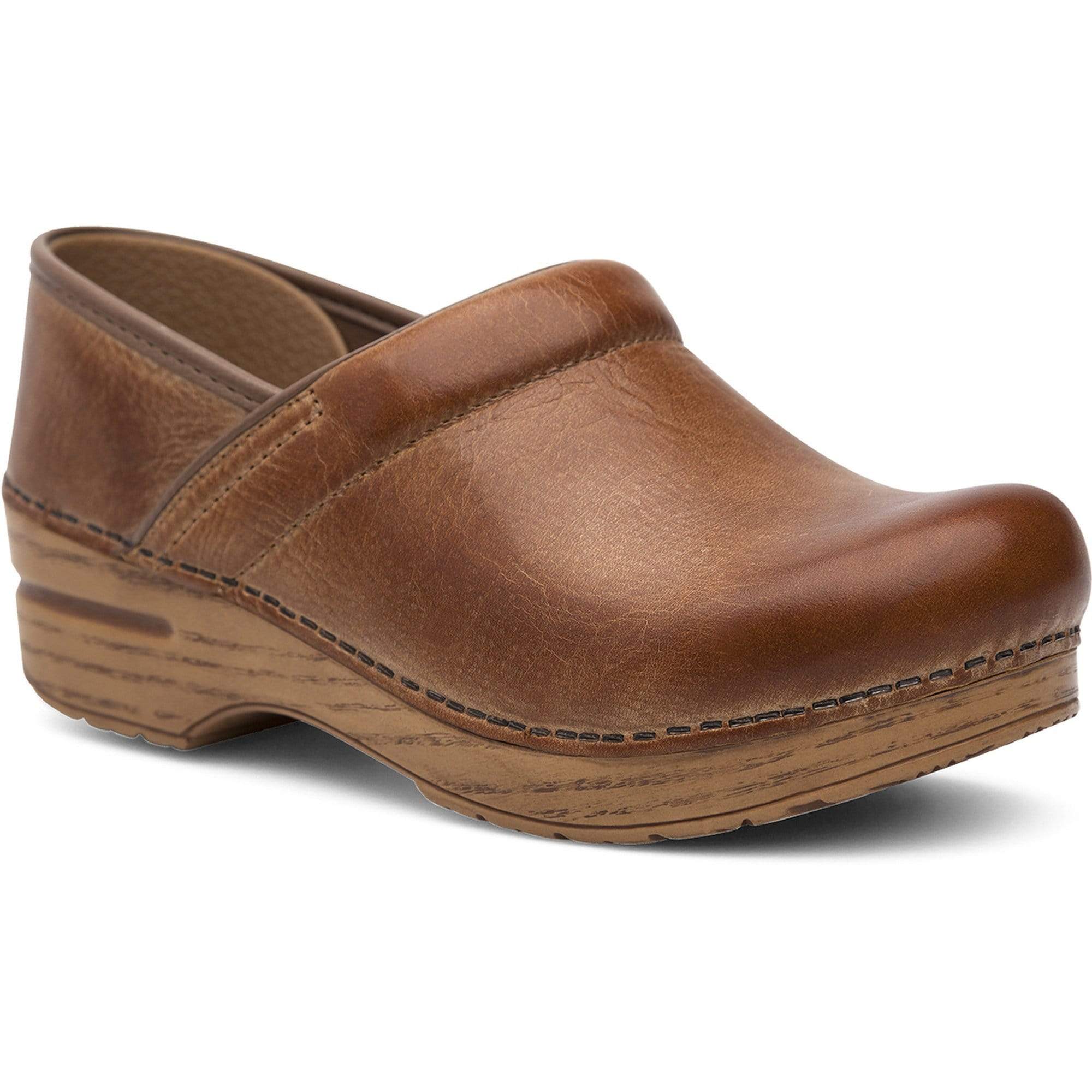 Dansko distressed 2025 leather clogs