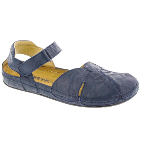 Sanosan 517438-81058-36 Sanosan Sarah Clog in Crinkled Leather - Comfort Plus Navy / EU-36